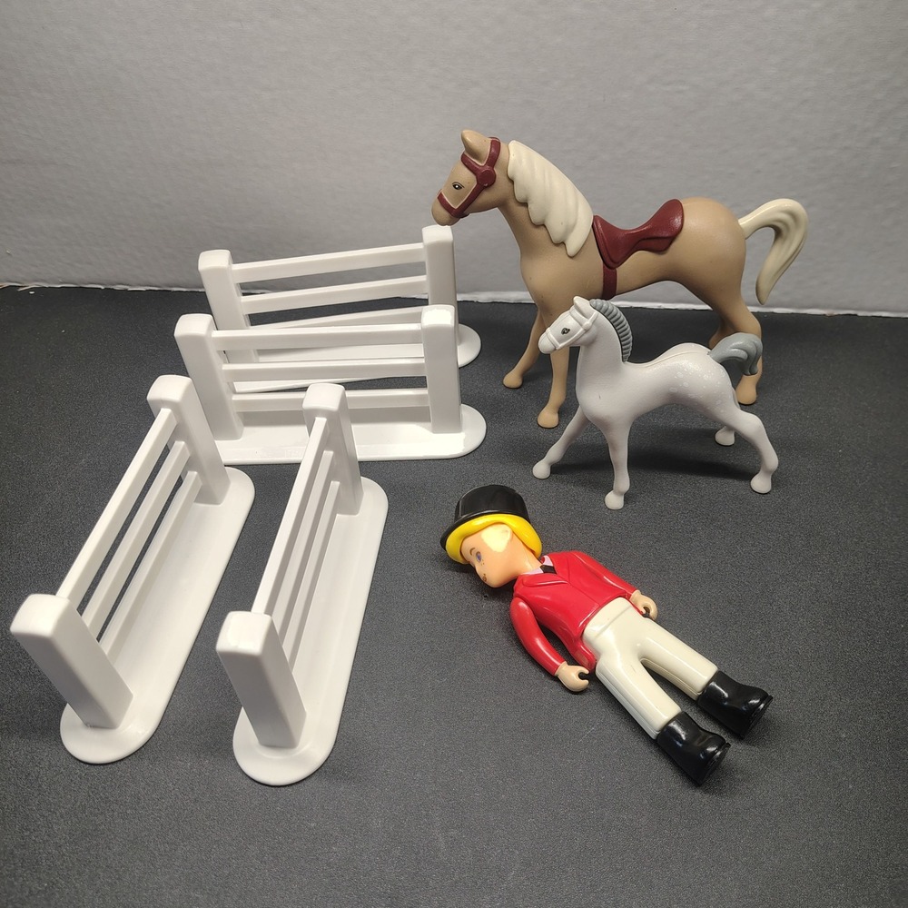 Playmobil Horse Show Jump Set Equestrian Fences Rider Toy